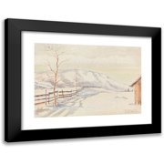 Anton Emanuel Peschka 14x11 Black Modern Framed Museum Art Print Titled - The Schneeberg Mountain in Lower Austria 1936