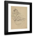 thumbnail image 1 of Anton Faistauer 11x14 Black Modern Framed Museum Art Print Titled - Woman on a Green Cushion Leaning (1912), 1 of 5