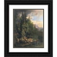 thumbnail image 1 of Anton Hansch 12x14 Black Ornate Wood Framed Double Matted Museum Art Print Titled: From the Styrian Mountain Forests Near Neuberg (1868), 1 of 5
