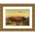 thumbnail image 1 of Anton Hlavacek 14x11 Gold Ornate Wood Frame and Double Matted Museum Art Print Titled - Sunset Over the Hoher Goll, 1 of 4