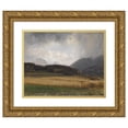 thumbnail image 1 of Anton Hlavacek 18x15 Gold Ornate Wood Frame and Double Matted Museum Art Print Titled - Rain Mood Over Igls, 1 of 4
