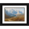 thumbnail image 1 of Anton Hlavacek 24x17 Black Ornate Framed Double Matted Museum Art Print Titled: View of Kolfuschg with the Geisler Group, 1 of 5