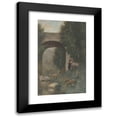 thumbnail image 1 of Anton L. Koster 13x18 Black Modern Framed Museum Art Print Titled - Shepherd with Sheep, at a Viaduct (1869 - 1937), 1 of 5