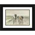 thumbnail image 1 of Anton Mauve 24x17 Black Ornate Framed Double Matted Museum Art Print Titled: A Herdess with Cows on a Country Road in the Rain (1848 - 1888), 1 of 5