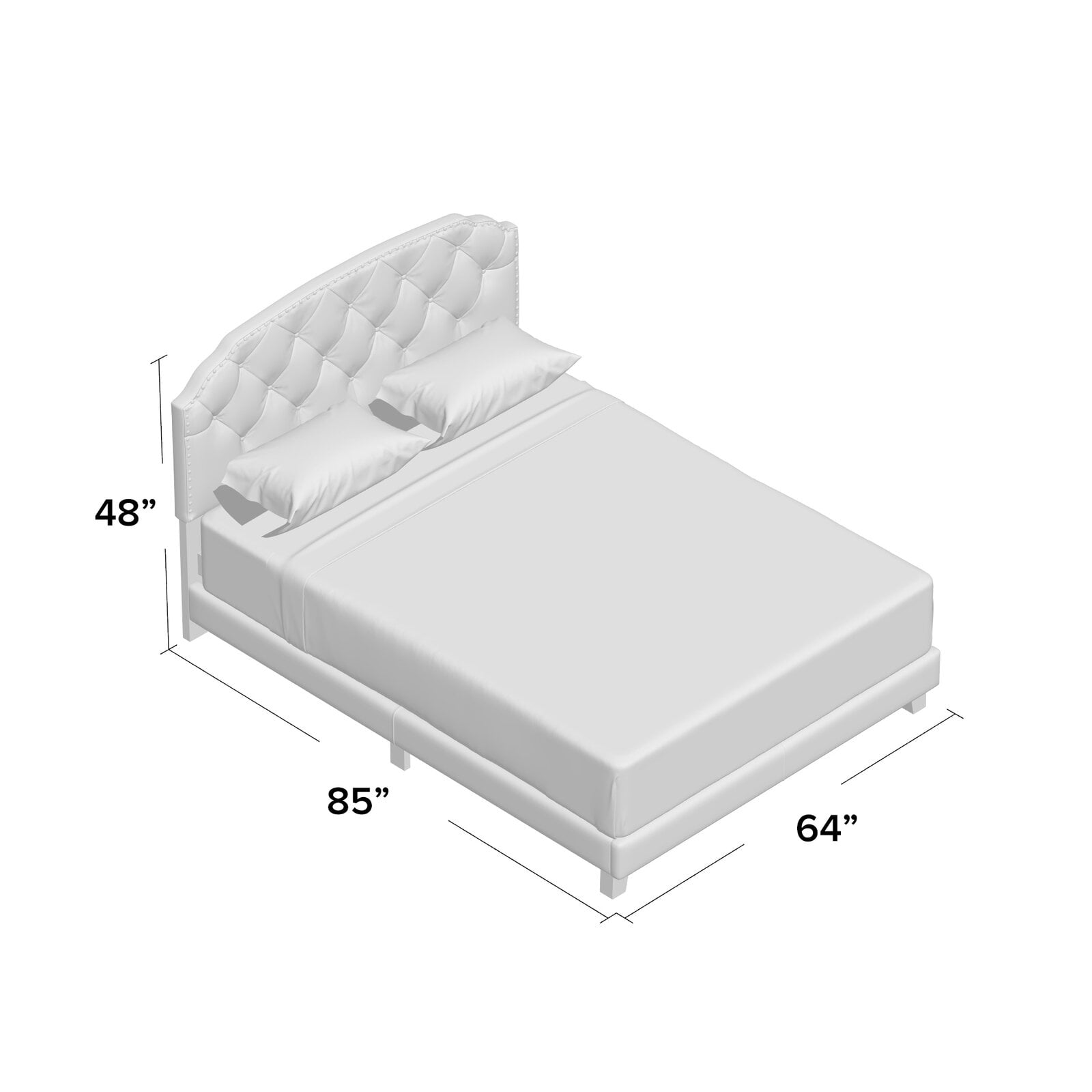 Anton Queen Upholstery Standard Bed, Box Spring Height Low