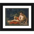 thumbnail image 1 of Anton Raphael Mengs 14x11 Black Ornate Wood Framed Double Matted Museum Art Print Titled: Saint John the Baptist in the Desert, 1 of 5