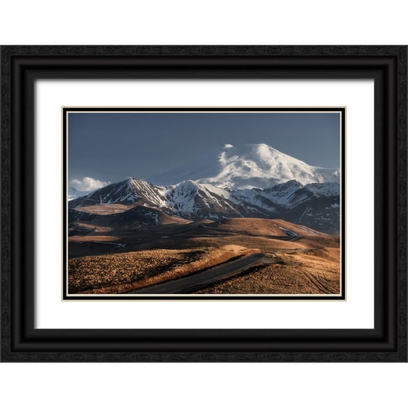 Anton, Rostovskiy 14x11 Black Ornate Wood Framed with Double Matting Museum Art Print Titled - Mountain road