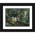 thumbnail image 1 of Antonín Hudeček 24x19 Black Ornate Framed Double Matted Museum Art Print Titled: A Forest Still Life, 1 of 5