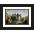thumbnail image 1 of Anton von Perger 18x13 Black Ornate Wood Framed Double Matted Museum Art Print Titled - Bread Increase (1838), 1 of 5