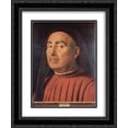 thumbnail image 1 of Antonello da Messina 2x Matted 20x24 Black Ornate Framed Art Print 'Portrait of a Man (Trivulzio portrait)', 1 of 2