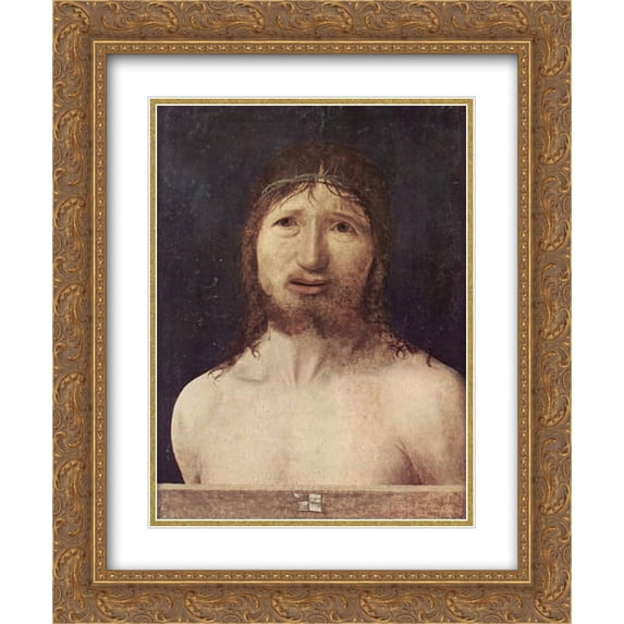Antonello da Messina 2x Matted 20x24 Gold Ornate Framed Art Print 'Ecce Homo'