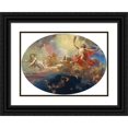 thumbnail image 1 of Antoni Caba 18x14 Black Ornate Wood Framed Double Matted Museum Art Print Titled - The Triumph of Day Over Night Preceded by Dawn (1882), 1 of 5