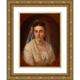 thumbnail image 1 of Antoni Kozakiewicz 19x24 Gold Ornate Framed and Double Matted Museum Art Print Titled - Portrait of Sydonia Wakulska (1870), 1 of 4