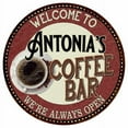 thumbnail image 1 of Antonia's Coffee Bar Round Metal Sign Kitchen Room Wall Décor 200120041428, 1 of 1