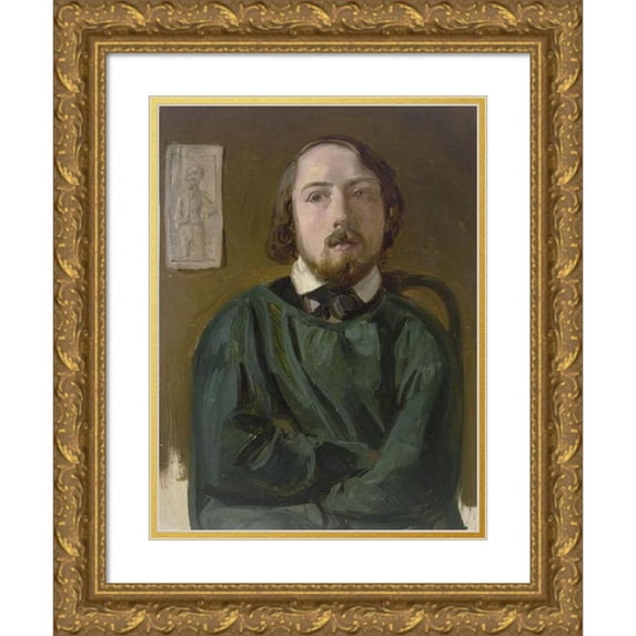 Antonie Von Blittersdorf 19x24 Gold Ornate Framed and Double Matted Museum Art Print Titled - Portrait of the Reproductive Eisenhardt