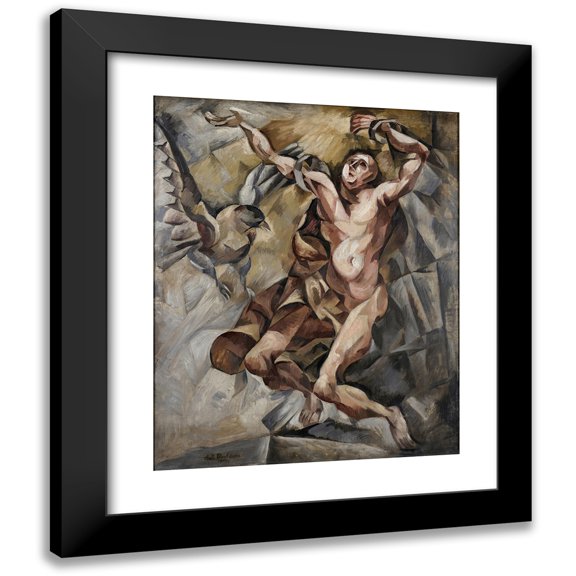 Antonin Procházka 12x14 Black Modern Framed Museum Art Print Titled - Prometheus (1911)