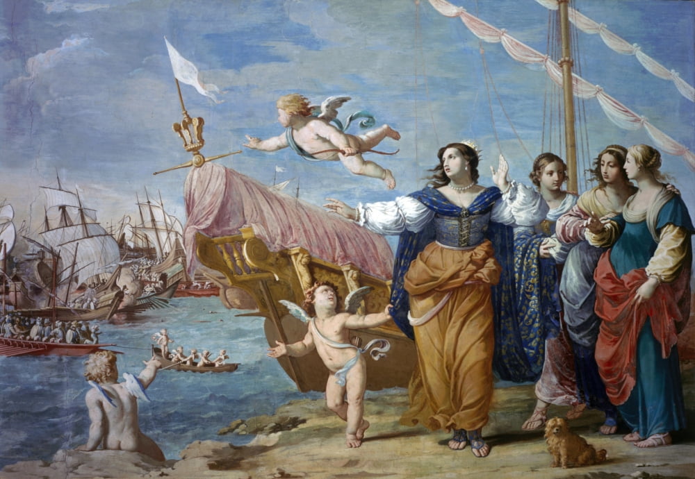 Antonio Abandons His Men In The Battle Of Pythian Canvas Art - (24 x 18)