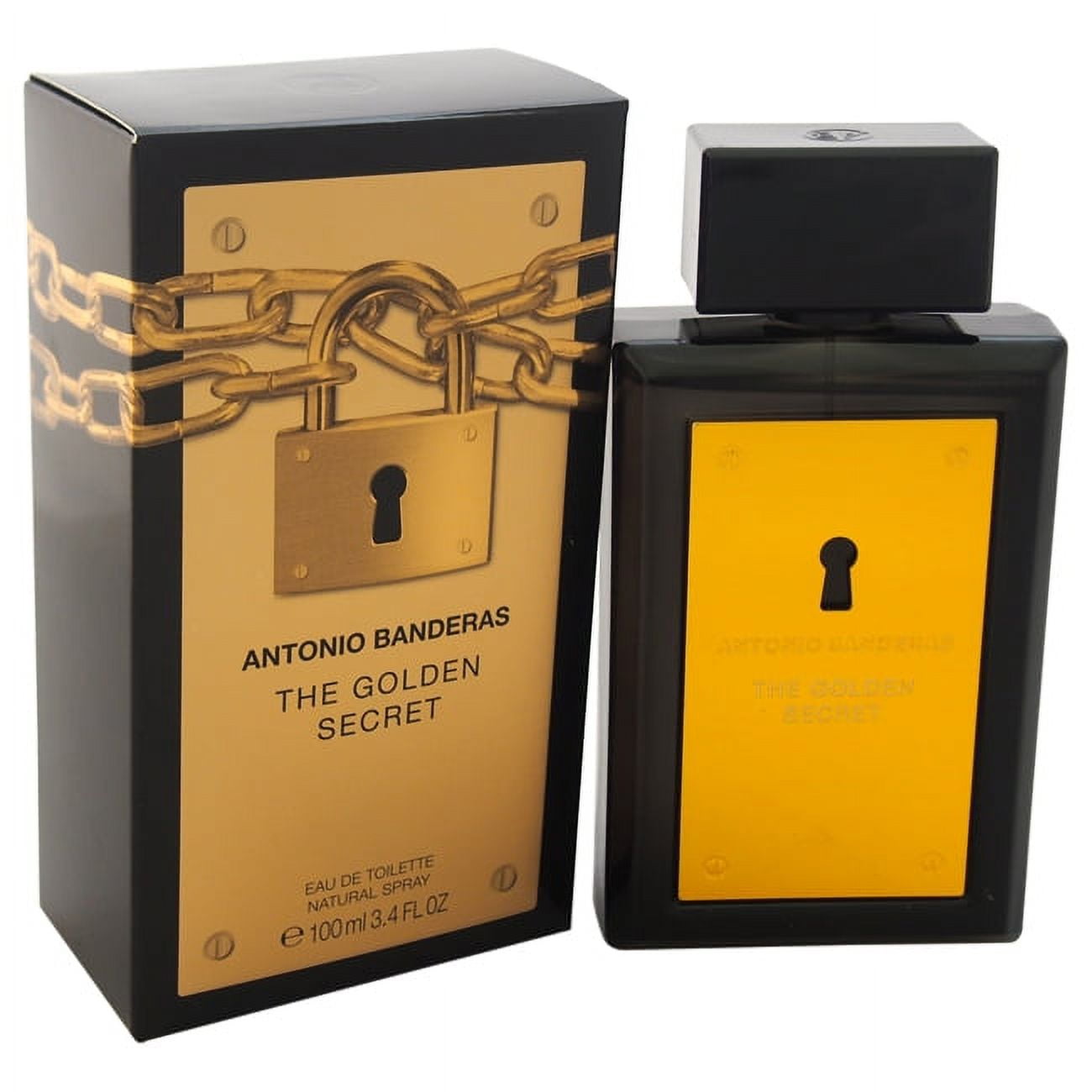 Antonio Banderas The Golden Secret Eau de Toilette, Cologne for Men, 3.4 Oz