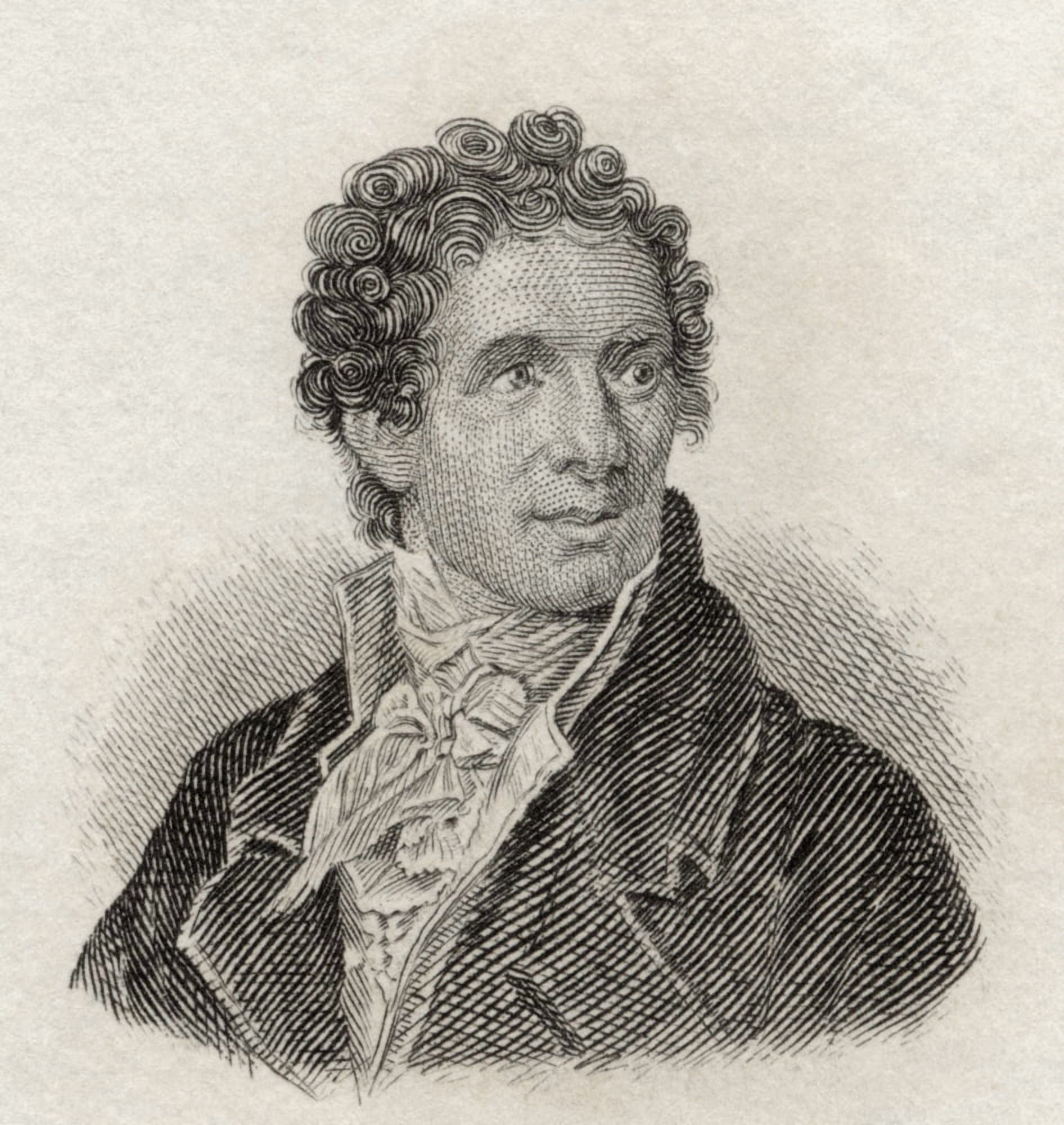 Antonio Canova 1757 To 1822 Venetian Sculptor From Crabbs Historical Dictionary Published 1825 Canvas Art - Ken Welsh  Design Pics (28 x 30)