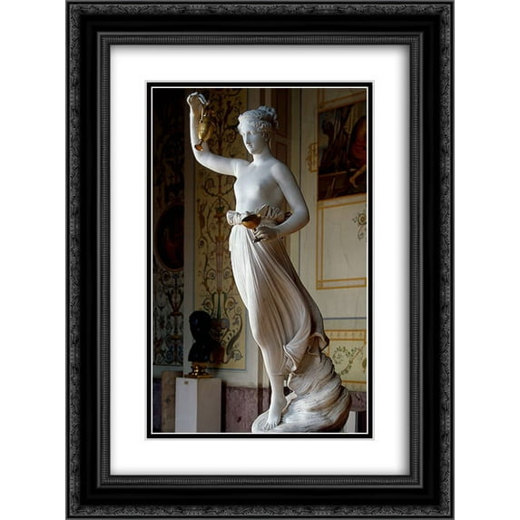 Antonio Canova 2x Matted 18x24 Black Ornate Framed Art Print 'Hebe'