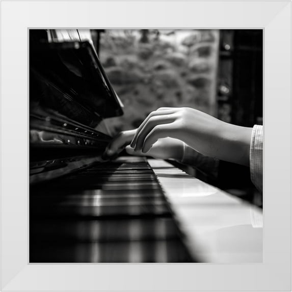 Antonio Cobo, Marco 20x20 White Modern Wood Framed Museum Art Print Titled - More Music Please