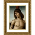 thumbnail image 1 of Antonio De Saliba 11x14 Gold Ornate Wood Frame and Double Matted Museum Art Print Titled - St. Sebastian at the Column (ca. 1475 - 1500), 1 of 4