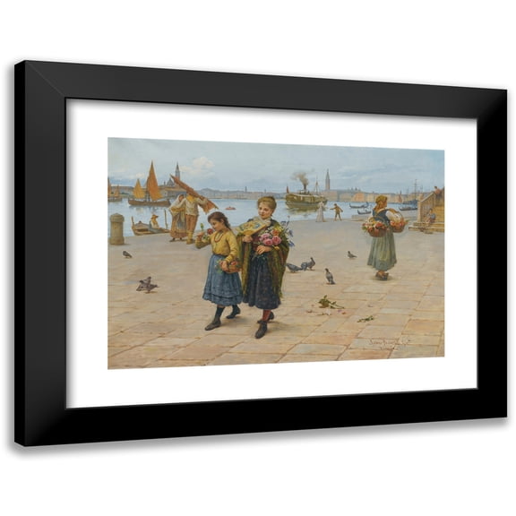 Antonio Ermolao Paoletti 14x11 Black Modern Framed Museum Art Print Titled - Flowers for Mama