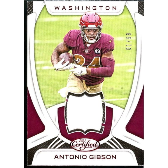 Antonio Gibson Card 2021 Certified Materials Red #38