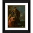 thumbnail image 1 of Antonio González Velázquez 12x14 Black Ornate Wood Framed Double Matted Museum Art Print Titled: The Baptism of a Saint, 1 of 5