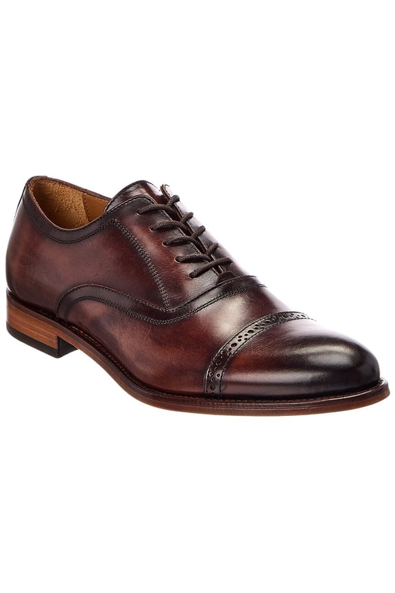 Cap Toe Leather Oxford, 42, Brown