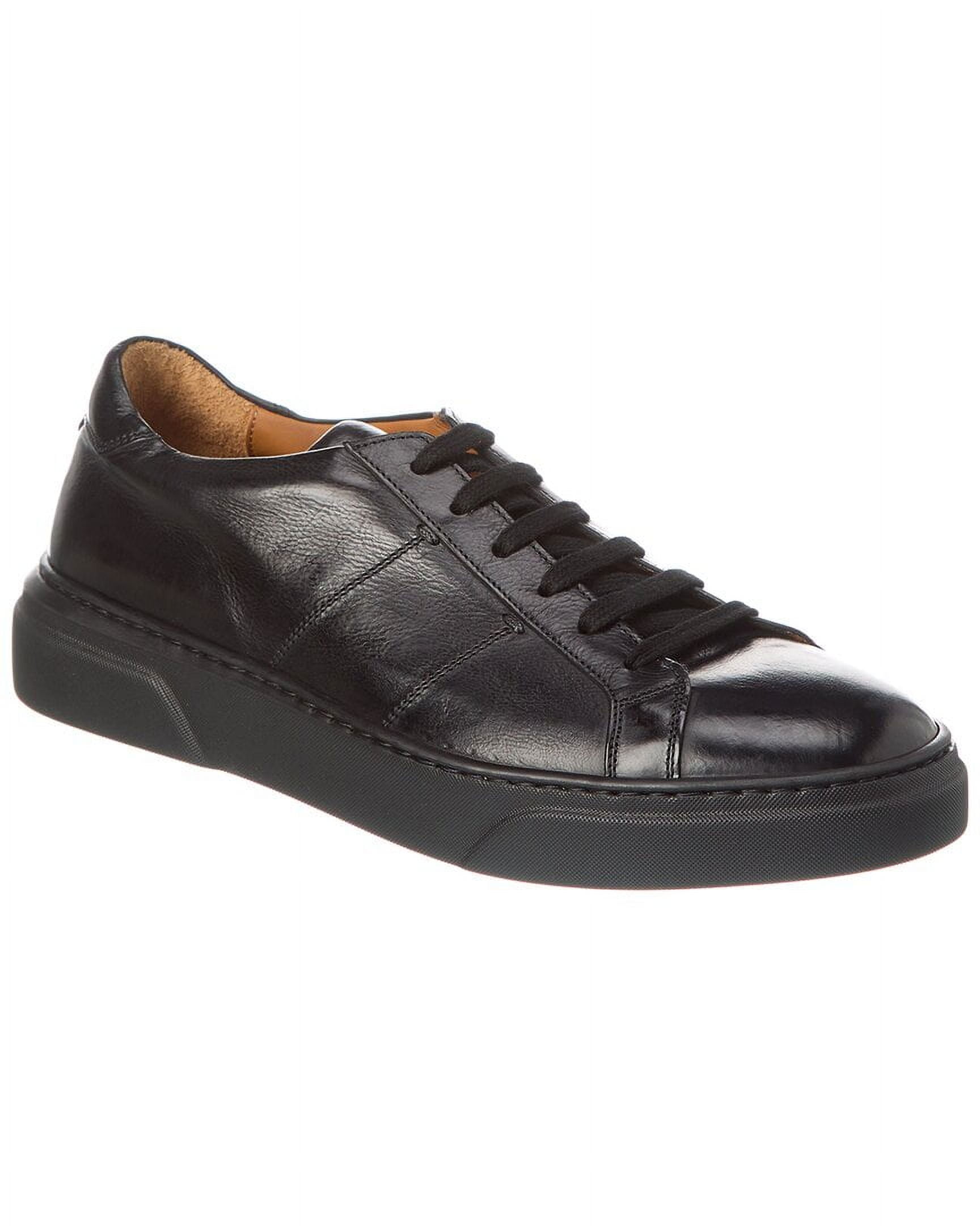 Antonio Maurizi Leather Sneaker, 41, Black - Walmart.com