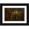 thumbnail image 1 of Antonio Molinari 18x13 Black Ornate Wood Framed Double Matted Museum Art Print Titled - Magnanimity of Scipio (Before 1885), 1 of 5