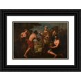 thumbnail image 1 of Antonio Molinari 24x17 Black Ornate Framed Double Matted Museum Art Print Titled: A Historical Scene, 1 of 5