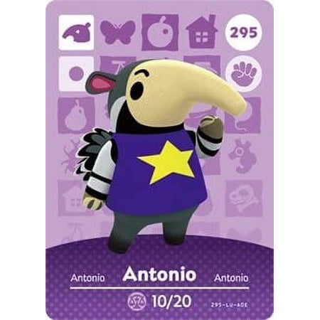 Antonio - Nintendo Animal Crossing Happy Home Designer Amiibo Card - 295