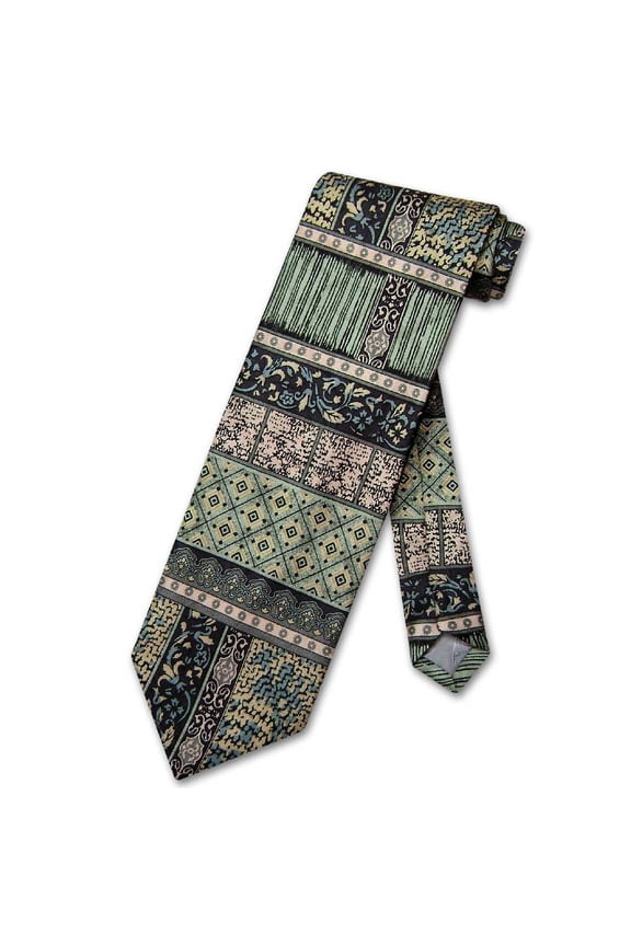 SILK NeckTie Made in ITALY Geometric Design Men's Neck Tie #3106-2