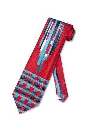 SILK NeckTie Made in ITALY Geometric Design Men's Neck Tie #5118-3