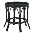 thumbnail image 1 of Antonio Round Rattan Tray Top Accent Table Black, 1 of 8