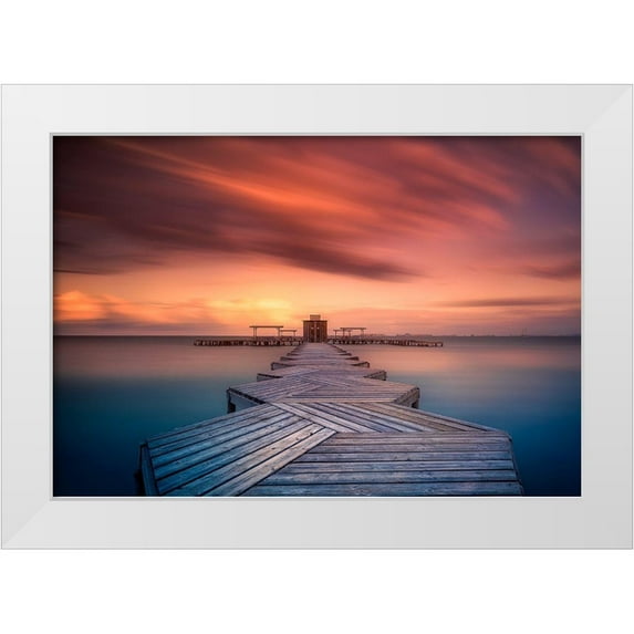 Antonio Trivino, Jose 18x14 White Modern Wood Framed Museum Art Print Titled - The Old Spa