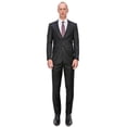 thumbnail image 1 of Antonio Uomo Men’s Suit Set – Slim Fit 2 Piece Single Breasted Double Button Jacket Pants for Business Wedding Dress Suits Black 54, 1 of 7