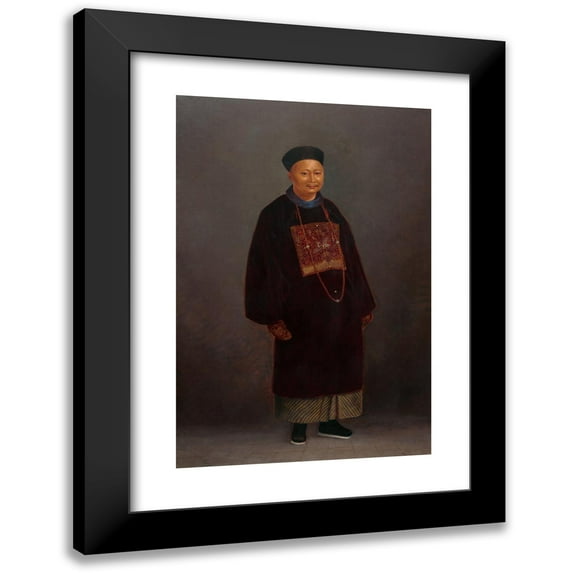 Antonio Zeno Shindler 13x18 Black Modern Framed Museum Art Print Titled - Chinese Mandarin (ca. 1893)