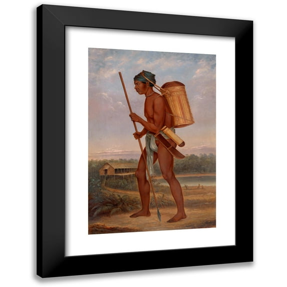 Antonio Zeno Shindler 13x18 Black Modern Framed Museum Art Print Titled - Diak Man (ca. 1893)