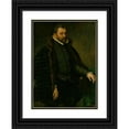 thumbnail image 1 of Antonis Mor 19x24 Black Ornate Framed Double Matted Museum Art Print Titled: Portrait of a Man (1565-70), 1 of 5