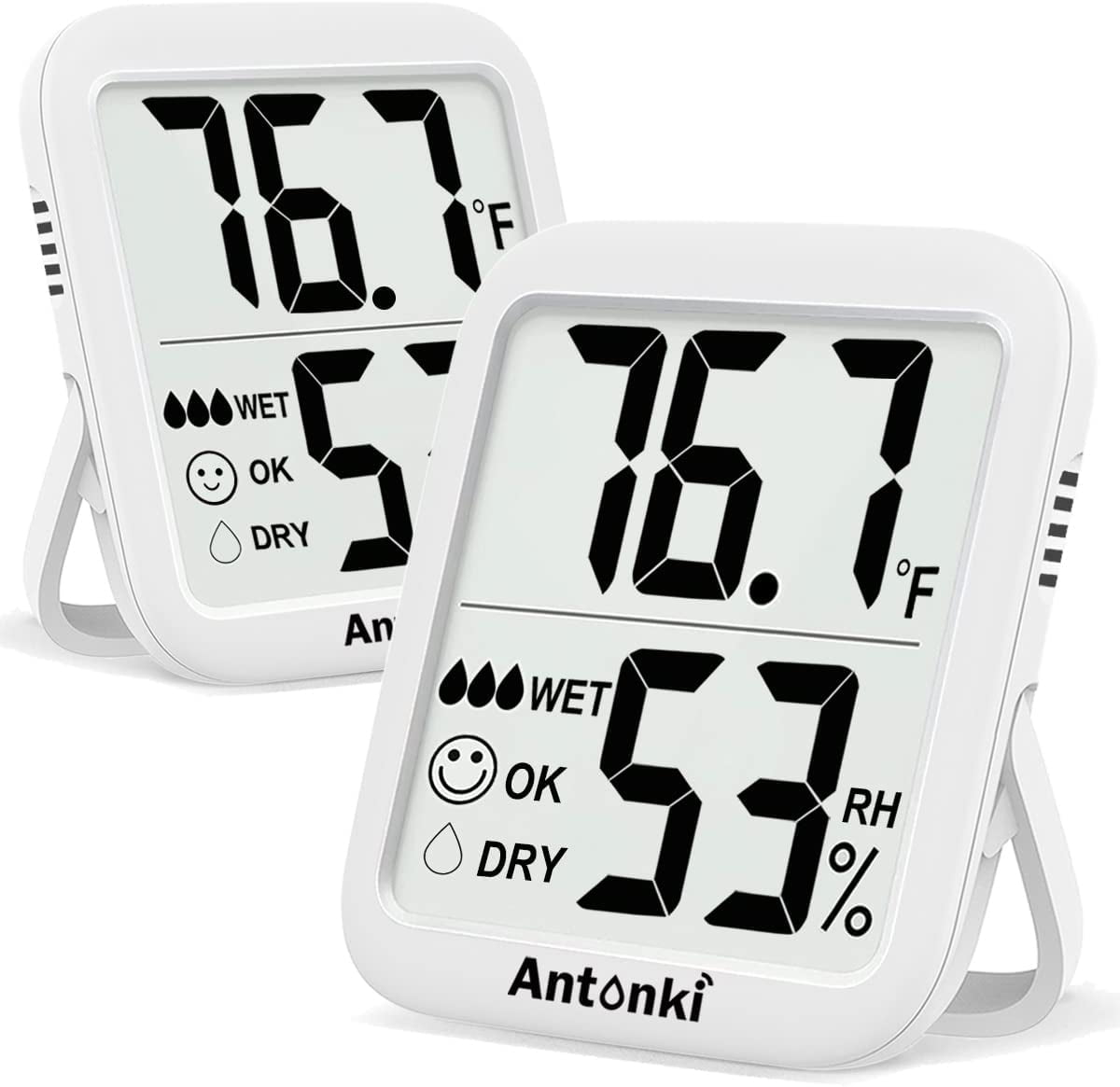 Digital Thermometer Hygrometer, 2-Pack Indoor Humidity Meter, Home  Temperature Thermometers Sensor Gauge, Temp Monitor Humidistat Acurite -  Baby Room