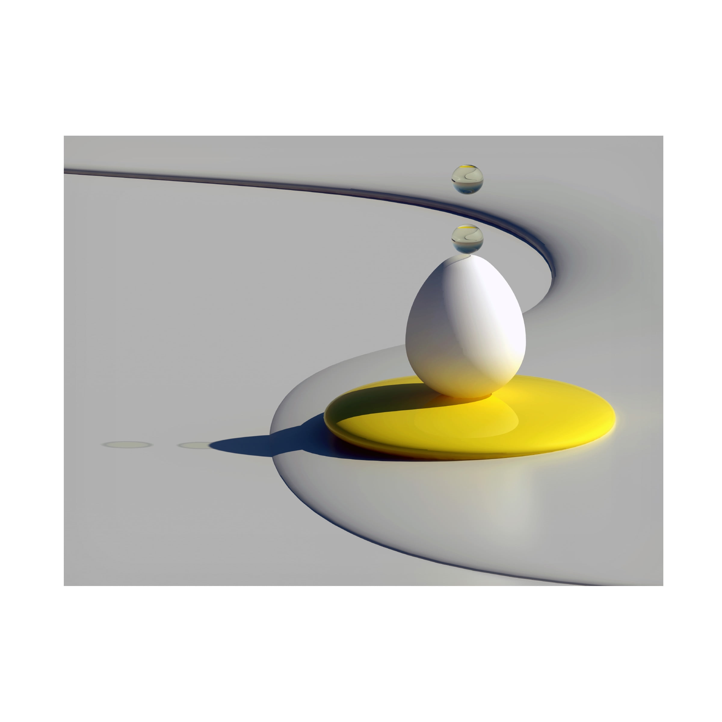 Antonyus Bunjamin Abe 'Egg Shapes' Canvas Art
