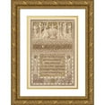 thumbnail image 1 of Antoon Derkinderen 13x18 Gold Ornate Wood Frame and Double Matted Museum Art Print Titled - Title Page of Gedenkboek; Choice Exhibition of Hollandsche Painting from the Years 1860-1892, Held, 1 of 4