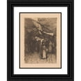 thumbnail image 1 of Antoon Derkinderen 19x24 Black Ornate Framed Double Matted Museum Art Print Titled: Between the Stalls (1886), 1 of 5