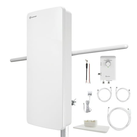 ANTOP - HD Smart Panel: HDTV & FM Amplified Antenna - White