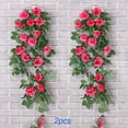 thumbnail image 1 of Antqov 2PCS 3Ft Artificial Flowers Rose Vine Fake Flower Floral Garland Hanging Faux Flowers Rose Ivy Vines for Outdoor Wedding Party Wall Garden Decor, 1 of 7
