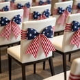 thumbnail image 1 of Antqov 4th of July Bows, 6x6" Patriotic Red Blue & White Wreath Bow US Flags Stars Stripes Tree Topper Bow for Front Door Home Party Decorations, 1 of 6