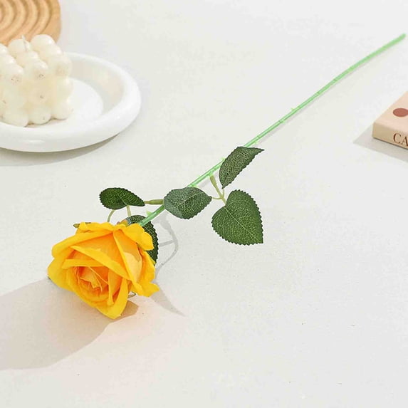 Antqov 5PCS Roses Artificial Flowers Bouquets Colorful Fake Flowers Silk Flower for Home Weddings Party Office Garden Decor Gifts for Women
